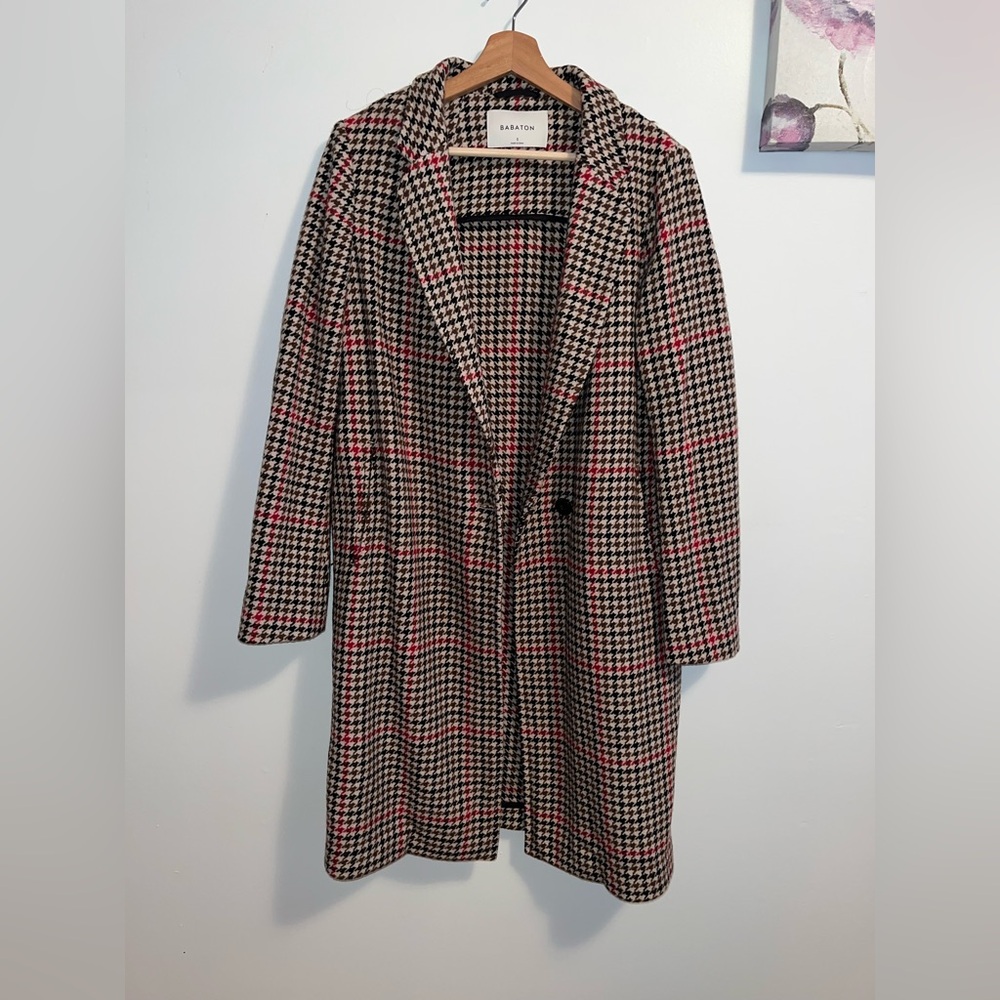 Babaton Houndstooth Coat - Black and Tan - Picture 10 of 15